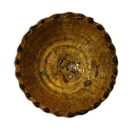 Tamegroute aardewerk kom met poot Ø 25 cm