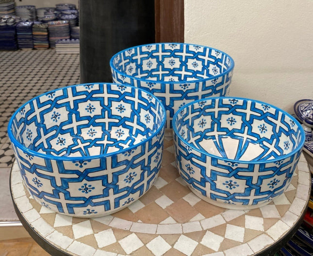 Handgemaakte Marokkaanse keramische kom