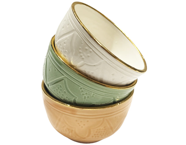 Keramische Kom met 12-Karaats Gouden Rand Ø 10 cm