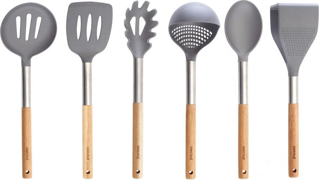 Cookware set - 7-piece - solid acacia wood