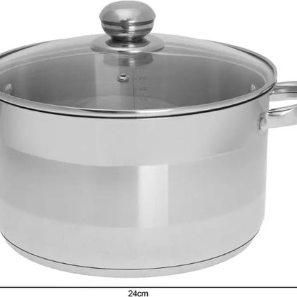kookpan - Ø24 cm - rvs - alle warmtebronnen