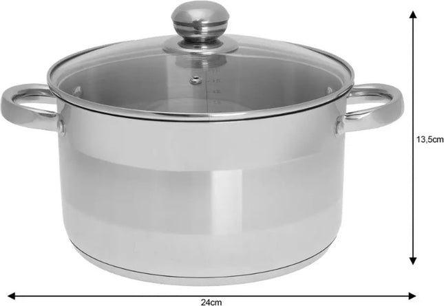 kookpan - Ø24 cm - rvs - alle warmtebronnen