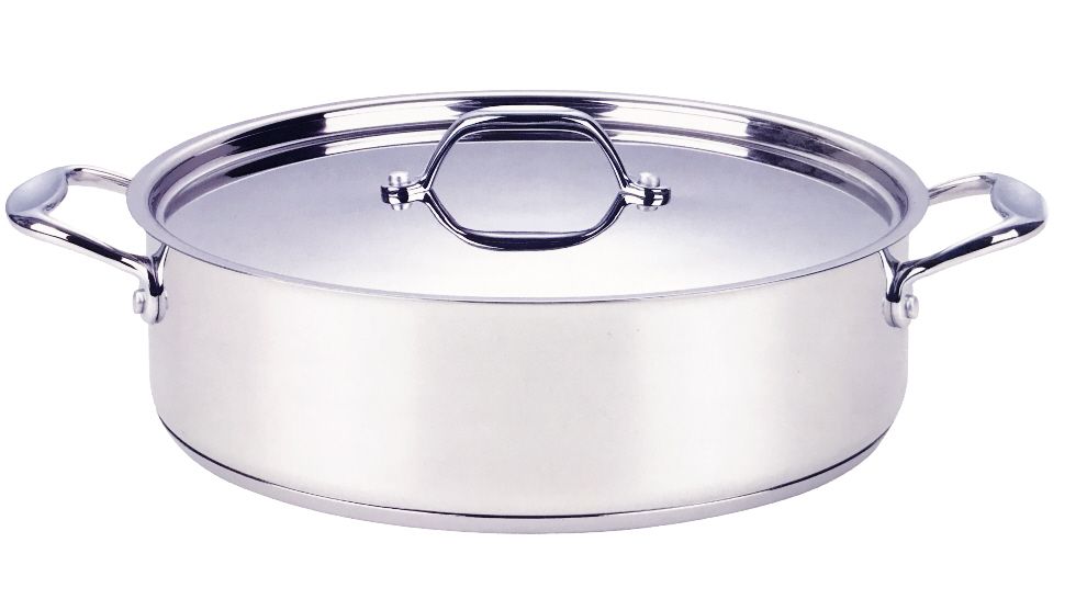 Lage RVS kookpan en braadpan, ook voor inductie – Ø 26 tot 40 cm – foto 6