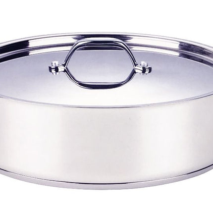 Lage Kookpan RVS braadpan  - Voor alle warmtebronnen, ook inductie