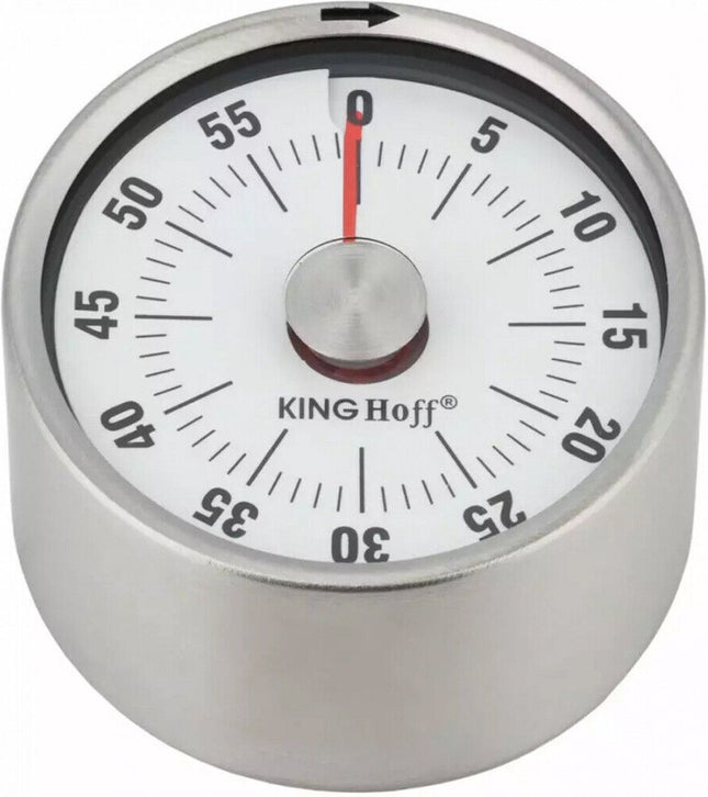 Kookwekker Mechanisch – Eierwekker met Magneet – Kitchen Timer – RVS – 60 Min