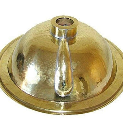 Handgemaakte ronde gehamerd messing Marokkaanse waskom - wastafel  35 cm