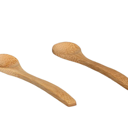 Suikerptjes - Kruidenpotjes met lepel - met Bamboe deksel en onderstel