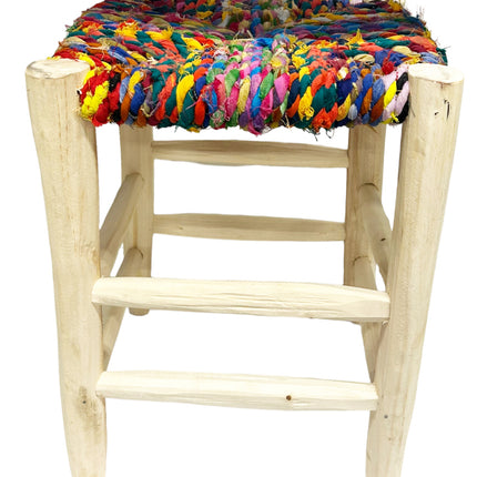 Marokkaanse Houten krukjes multicolor