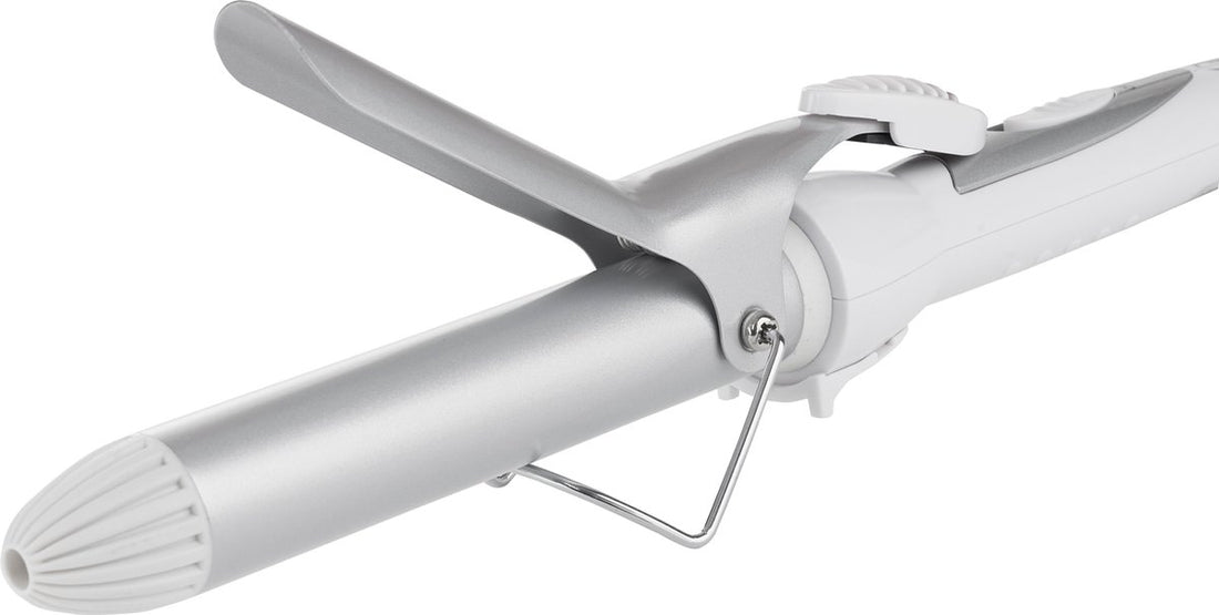 Hair curling iron with ceramic coating