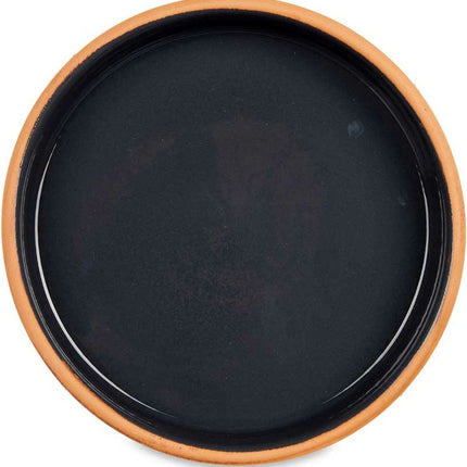 La Dehesa - Tapas -hapjes serveren - oven schaal terracotta -zwart 23x4 cm