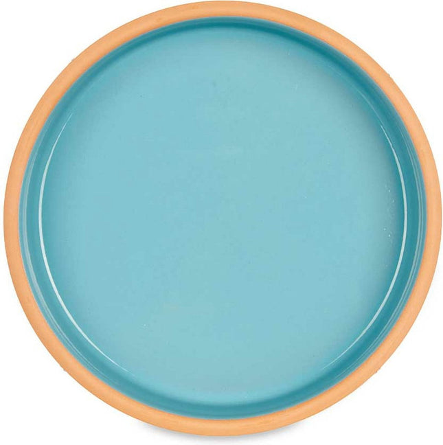 La Dehesa - Tapas/hapjes serveren/oven schaal terracotta/blauw 23x4 cm