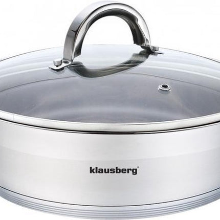 Lage - kookpan - met deksel - 4,6L - Ø26 cm - RVS - Inductie - allewarmtebronnen