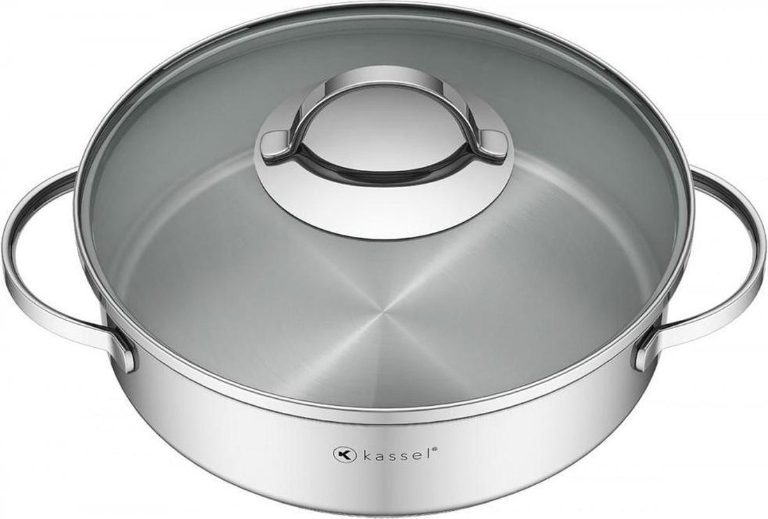 Kassel Alice – Low cooking pot with lid – Ø 24 cm – Stainless steel