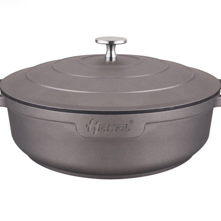 Hakal line lage braadpan met ergonomische handgrepen - 4.5 L, 28 cm ovenbestendige kookpot