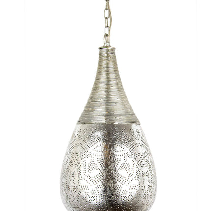 Oosterse filigrain design hanglamp druppel & draad Vintage zilver