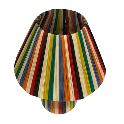 Tafellamp lampenkap raffia multicolor 34 cm