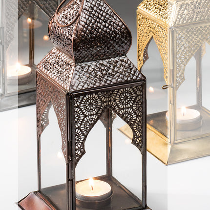 Tafellantaarn met antieke afwerking Marokkaanse stijl