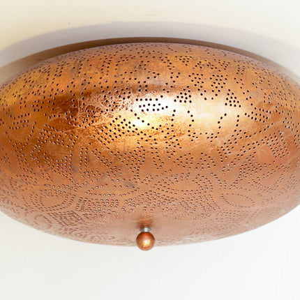 Oosterse plafonnière filigrain 38 cm - vintage koper