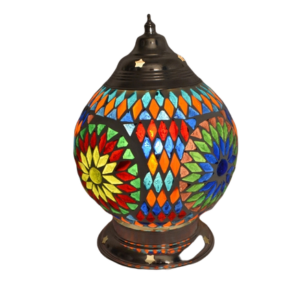 Mediteraanse tafellamp mozaïek Ø 15 cm