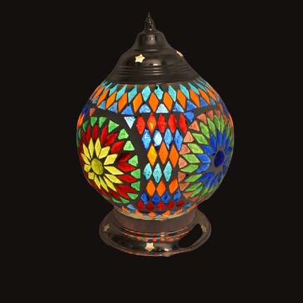 Mediteraanse tafellamp mozaïek Ø 15 cm
