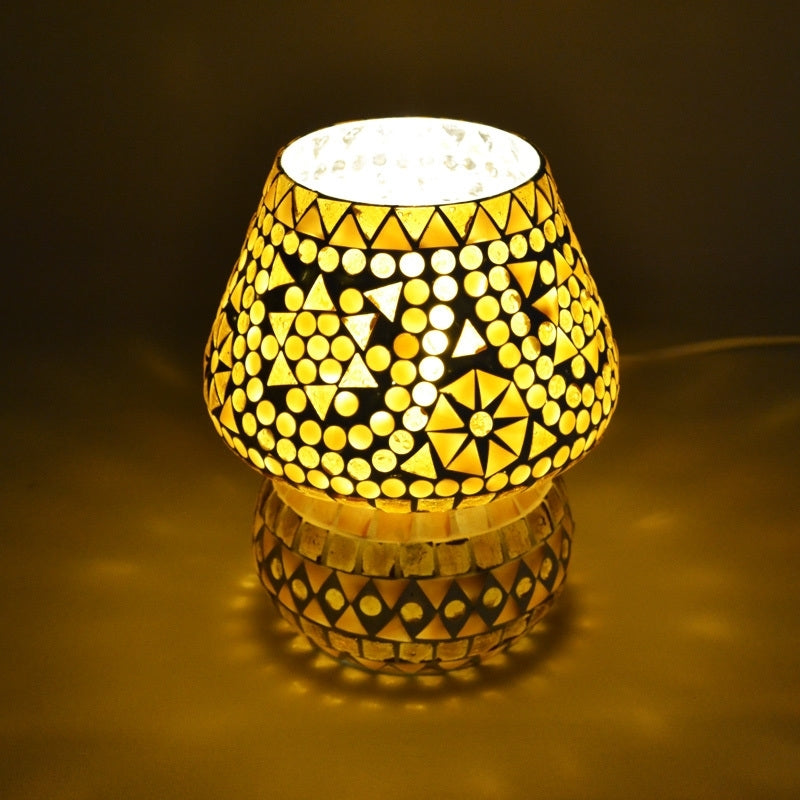 Mediterranean table lamp Ø 13 brown-beige