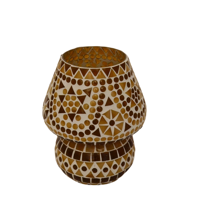 Mediterranean table lamp Ø 13 brown-beige