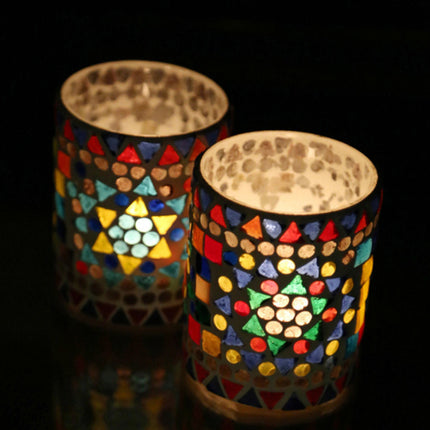 Waxinehouder Shine multi color Ø 7,5 cm