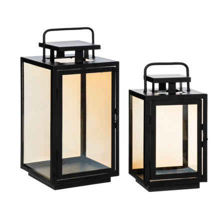 Lantaarn Amber - Medium - Small - Hoogte 38 cm - 27.5 cm