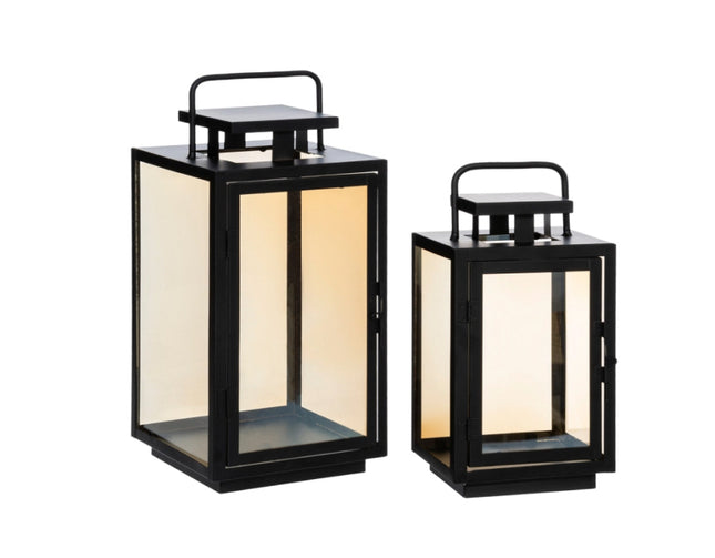 Lantaarn Amber - Medium - Small - Hoogte 38 cm - 27.5 cm