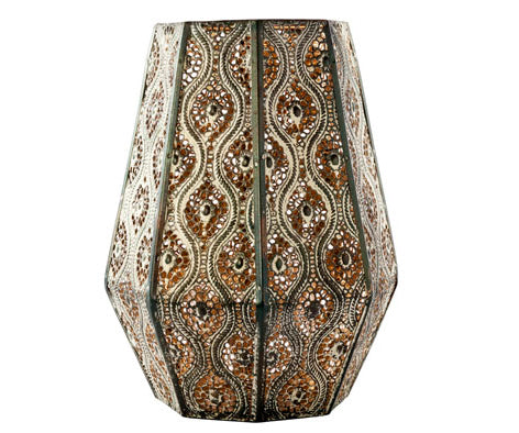 Lanterne marocaine or gris