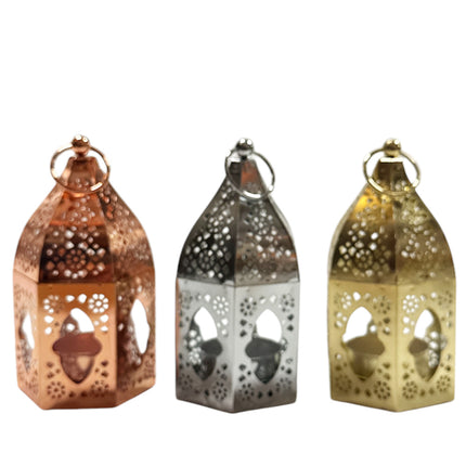 Fatima mini Lantaarn Kaarsenhouder transparant glas