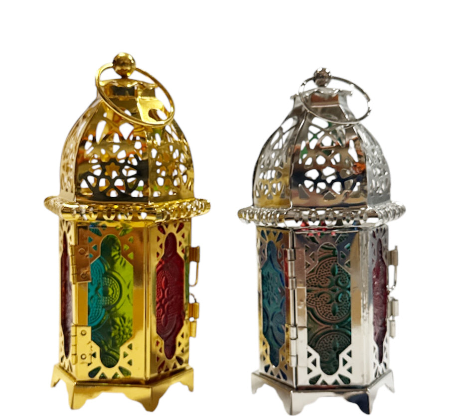 Mini Lanterne Orientale en Métal - Bougeoir 16 cm