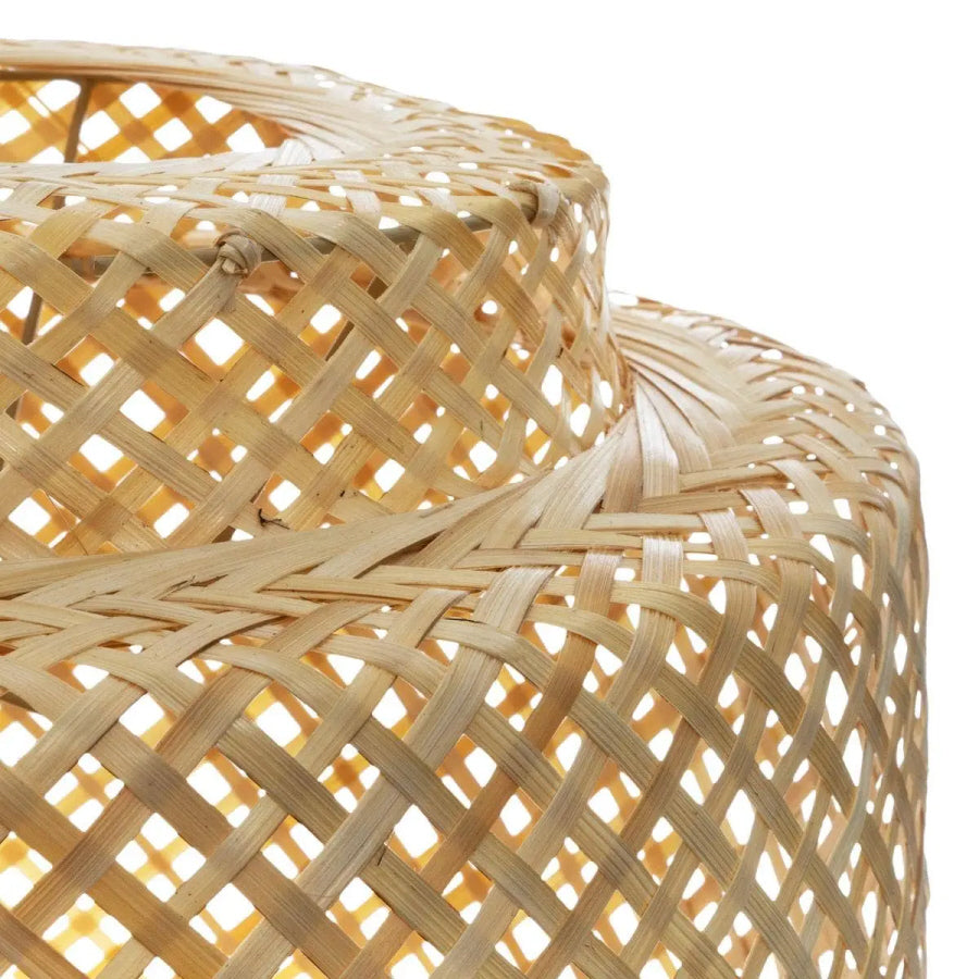 Woven bamboo pendant lamp - Ø40 x 38 cm