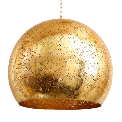 Oosterse hanglamp bol filigrain stijl XL - vintage goud