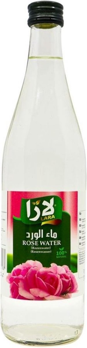 Lara rozenwater 250 ml – voor de Midden-Oosterse keuken, in glazen fles