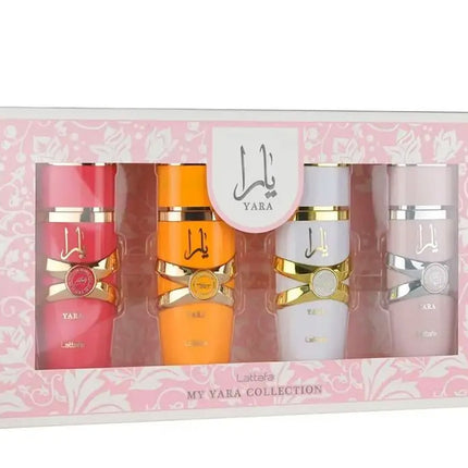 Lattafa Yara Collection EDP Damesparfum Set – 4x25ml – Yara, Yara Moi, Tous & Candy – Floral Frutal Gourmand