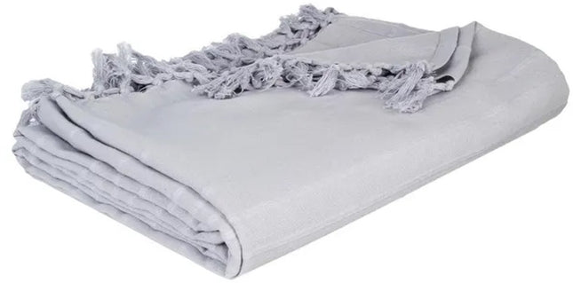 Lichtgrijs katoenen bedsprei 160 x 220 cm