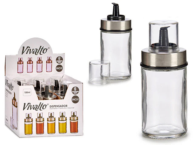 Olie vloeistof glazen fles 100ml set van 6 stuks
