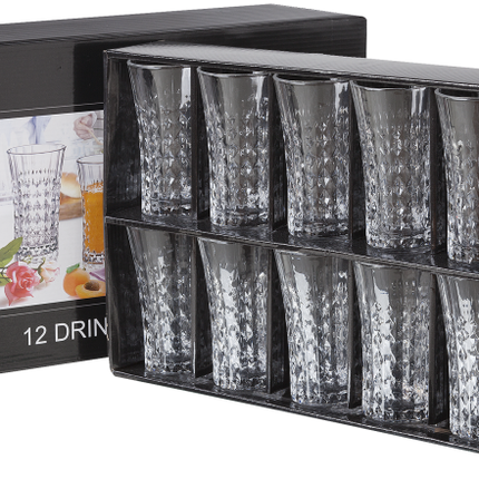 12x Longdrinkglas in kristalglas - 36cl