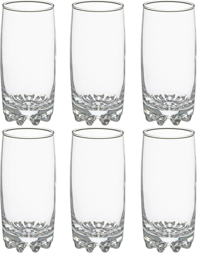 Set van 6x st. longdrink glazen Tin 380 ml van glas