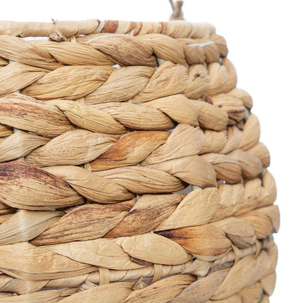 Hangende Rieten Manden waterhyacint Naturel beige Set van 2