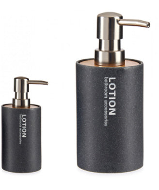 Zeeppompje/zeepdispenser antraciet 350 ml