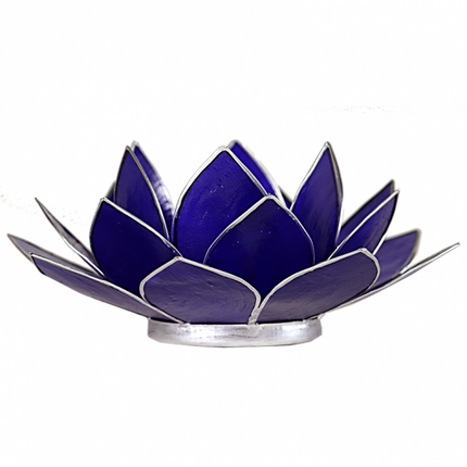 Lotus sfeerlicht indigo zilverrand