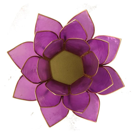 Lotus sfeerlicht lila goudrand