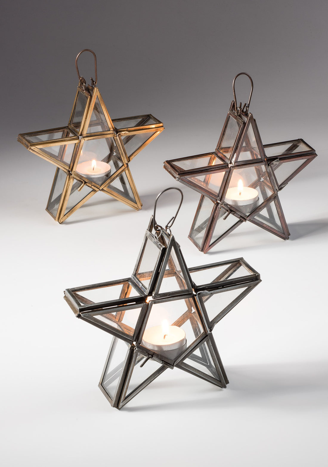 Standing lantern clear glass
