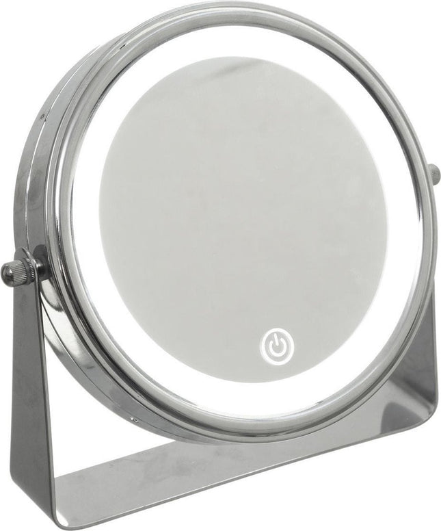 Make-up spiegel/scheerspiegel met LED verlichting op standaard 20 cm