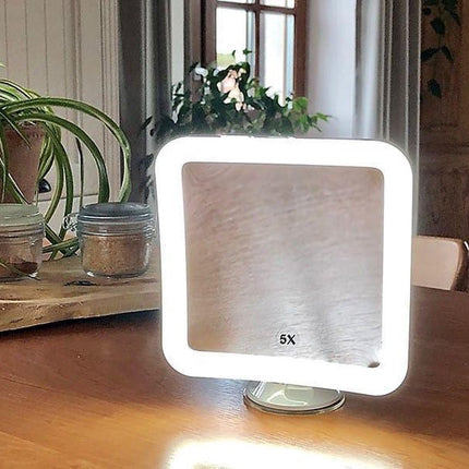 Verlichte make-upspiegel LED vierkant CR 2169 wit