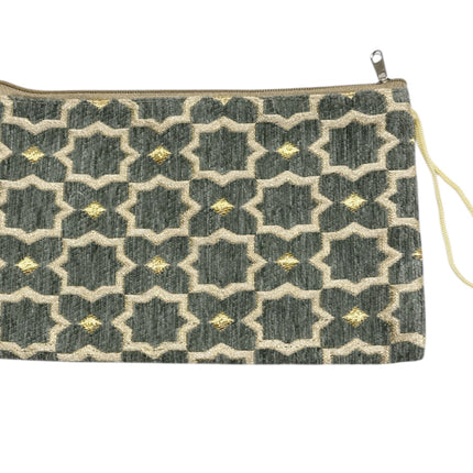 Handgemaakte Plum Geometric Make-uptas - Marokkaanse etui met zellig-motief