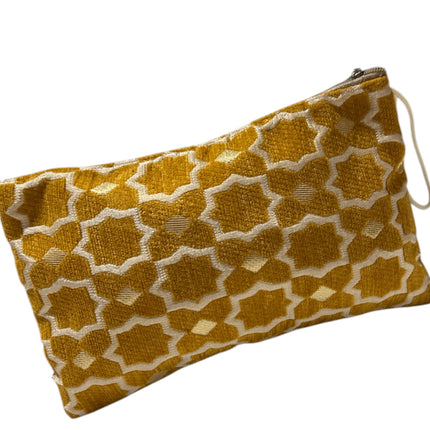 Handgemaakte Plum Geometric Make-uptas - Marokkaanse etui met zellig-motief