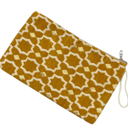 Handgemaakte Plum Geometric Make-uptas - Marokkaanse etui met zellig-motief